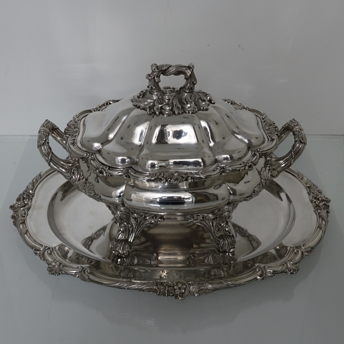 soup tureen on stand