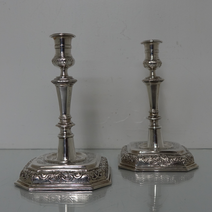 German silver candlesicks