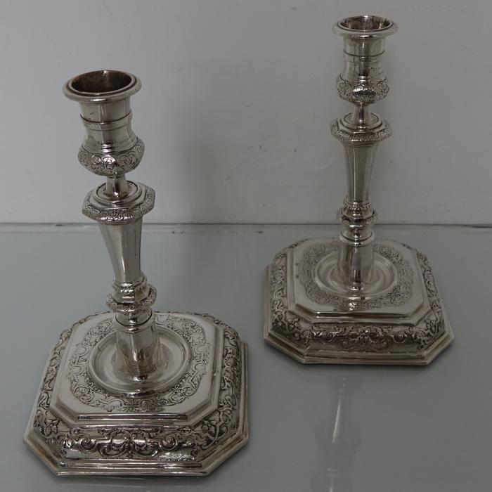 German silver candlesticks