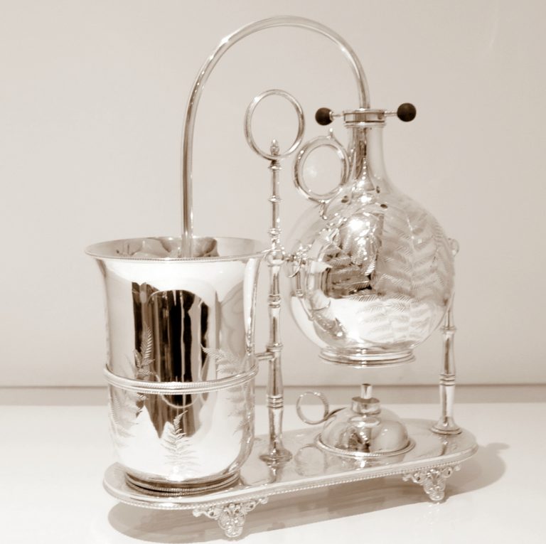 19th Century Antique Victorian Silverplated Coffee Maker Circa 1840 - Paul Bennett Antiques