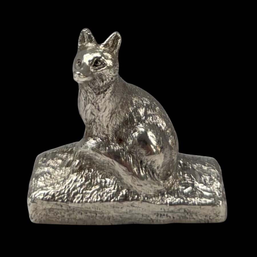 Early 20th Century Antique Edwardian Sterling Silver Novelty Pair Menu Holders London 1909 Garrard & Co Ltd