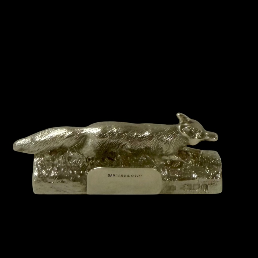 Early 20th Century Antique Edwardian Sterling Silver Novelty Pair Menu Holders London 1909 Garrard & Co Ltd